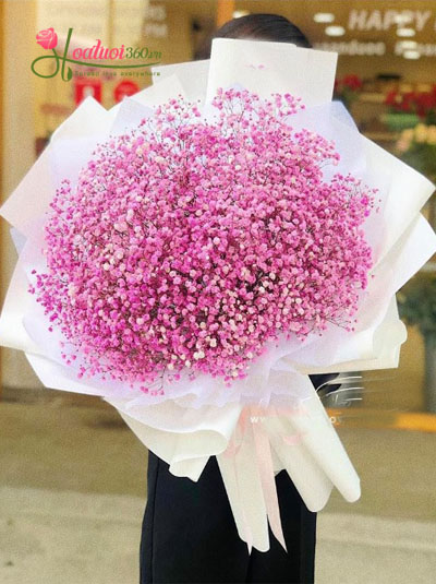 Bó hoa baby hồng cực xinh