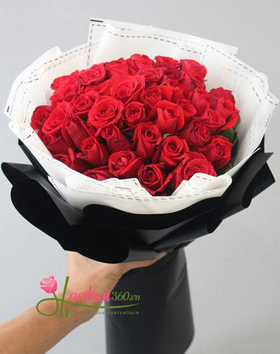 Bó hoa hồng đỏ chúc mừng sinh nhật