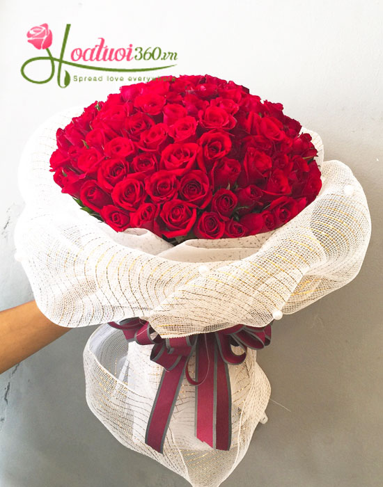 Bó hoa hồng lãng mạn - chúc mừng kỉ niệm đôi ta