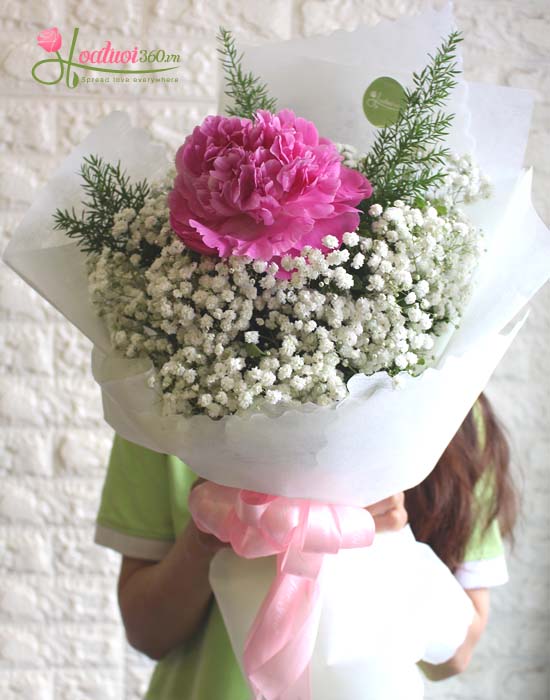 Bó hoa mẫu đơn Peony - pink peon