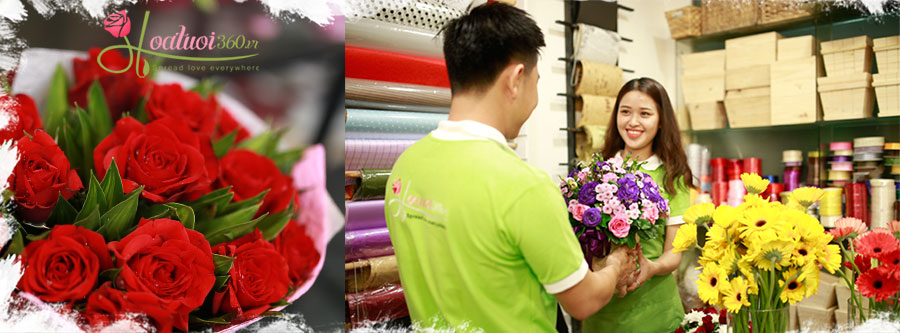 Đa dạng màu sắc hoa tươi tại shop hoa tươi  Bến Tre