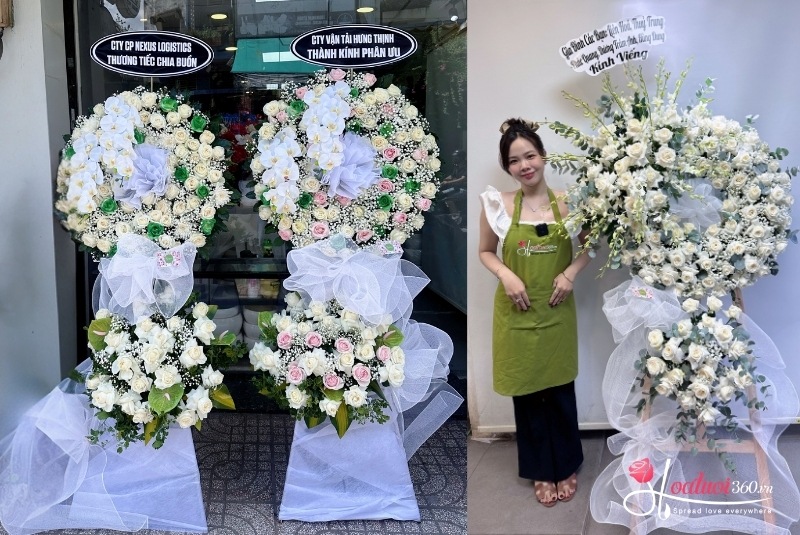 Cách ghi vòng hoa viếng bố mẹ thông gia, họ hàng anh chị sui