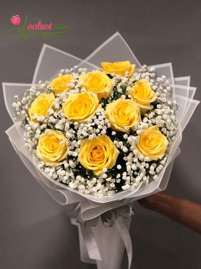 99 Bó hoa hồng vàng đẹp nhất tặng người yêu | Flowerfarm.vn - shophoa