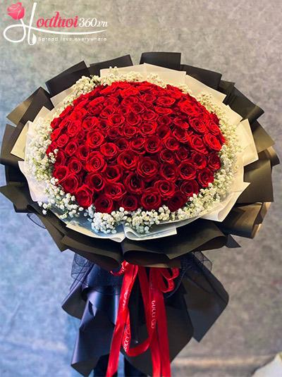 Bó hoa hồng đỏ - Yêu em