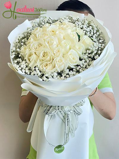 Bó hoa hồng trắng - My angle