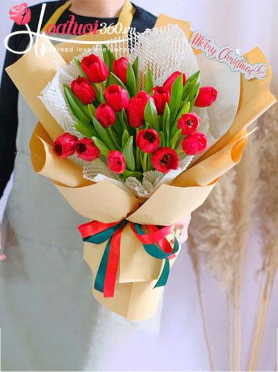 Bó hoa tulip đỏ - Xinh tươi rạng ngời