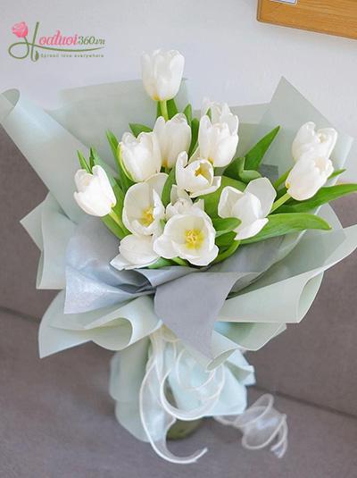 Bó hoa tulip trắng - Nét dịu dàng