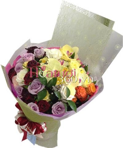 Bó hoa phong lan sang trọng dành tặng sinh nhật bố mẹ