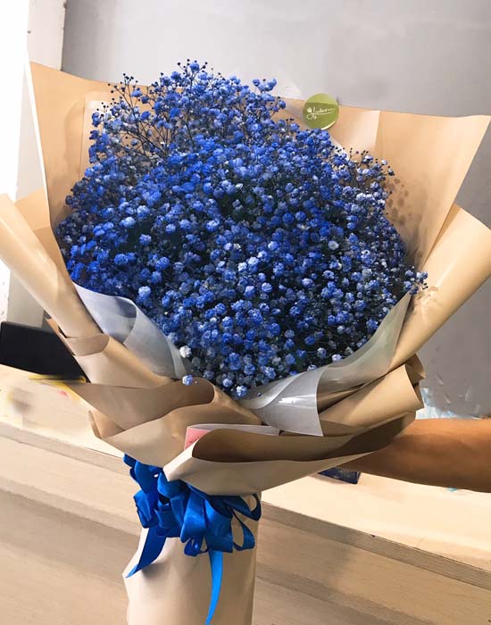 Bó Hoa baby xanh dương vẻ đẹp bí ẩn dành tặng bạn
