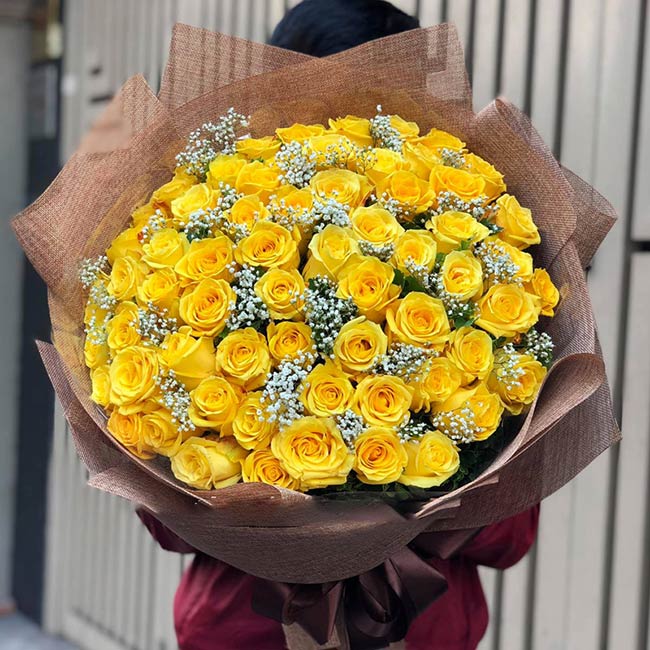 Những bó hoa hồng vàng đẹp nhất thế giới
