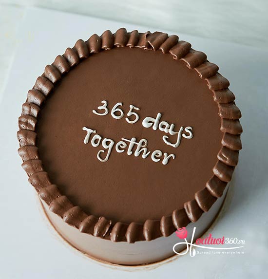Bánh kem sinh nhật socola kỉ niệm