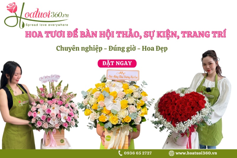 Hoa tươi 360 - Dịch vụ hoa để bàn giá tốt, uy tín 