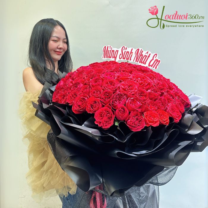 Bó hoa hồng tặng sinh nhật bạn gái ở phường Đông Hưng Thuận TPHCM