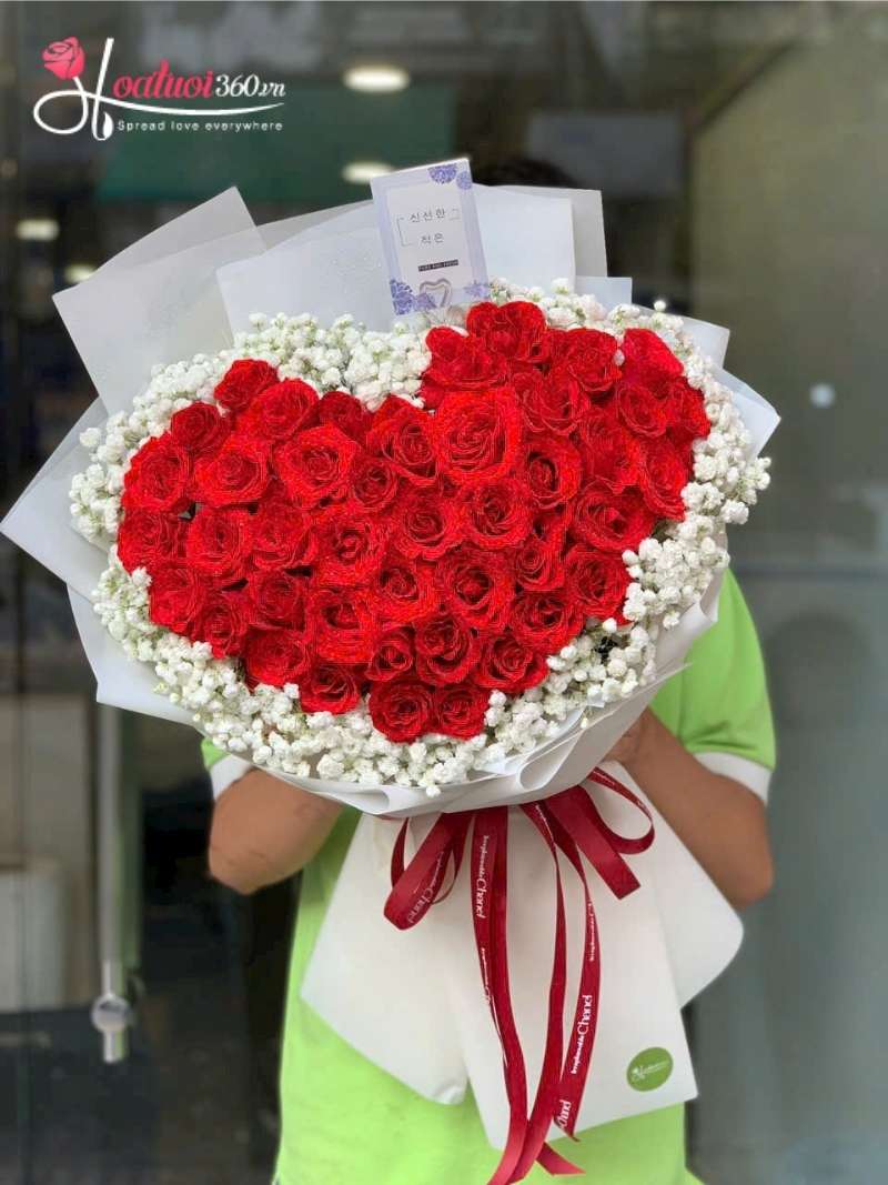 Bó hoa hồng tặng vợ chào buổi sáng ngọt ngào