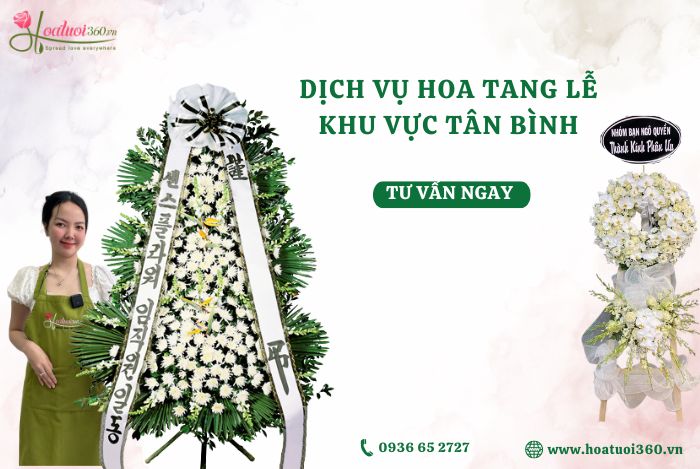 Hoa tươi 360 - Địa chỉ mua vòng hoa đám tang khu vực Tân Bình