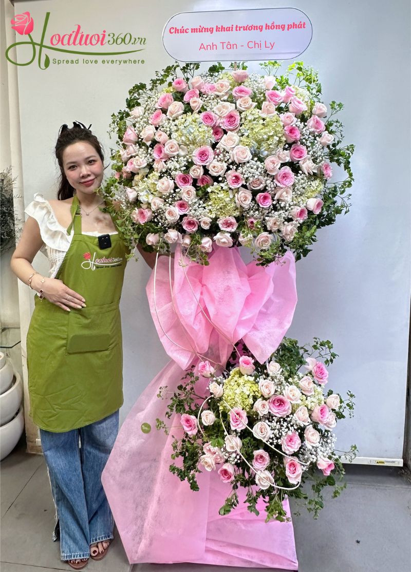 Giá lẵng hoa chúc mừng khai trương