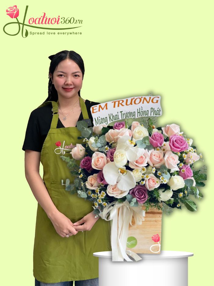 Hoa khai trương chúc mừng khu công nghiệp Khám Lạng, Yên Sơn