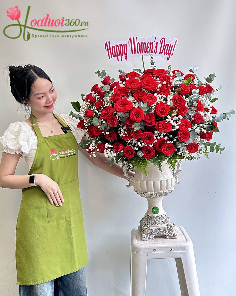 Hoa hồng đỏ tặng Mẹ ngày Vu lan