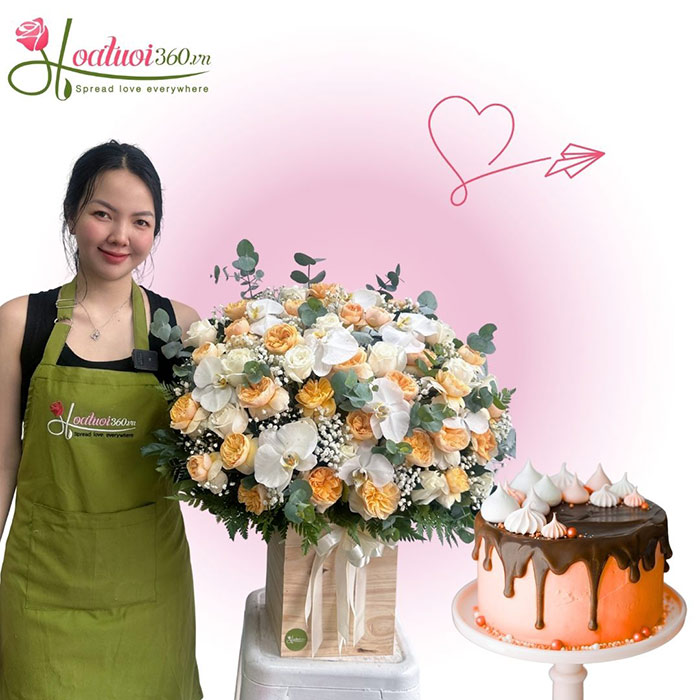 Cách chọn combo bánh kem và hoa tặng sinh nhật