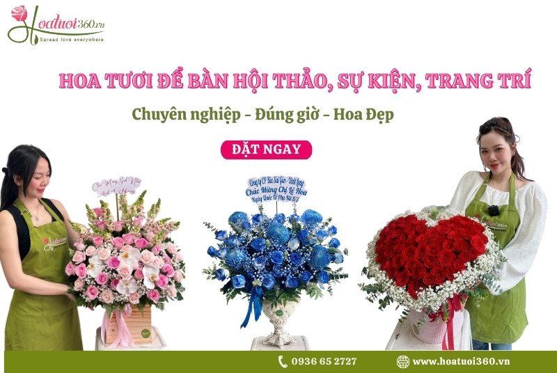 Hoa tươi 360 - Dịch vụ hoa để bàn giá tốt, uy tín