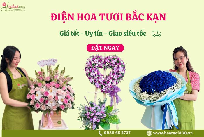 Dịch vụ điện hoa tươi uy tín giao tận Bắc Kạn