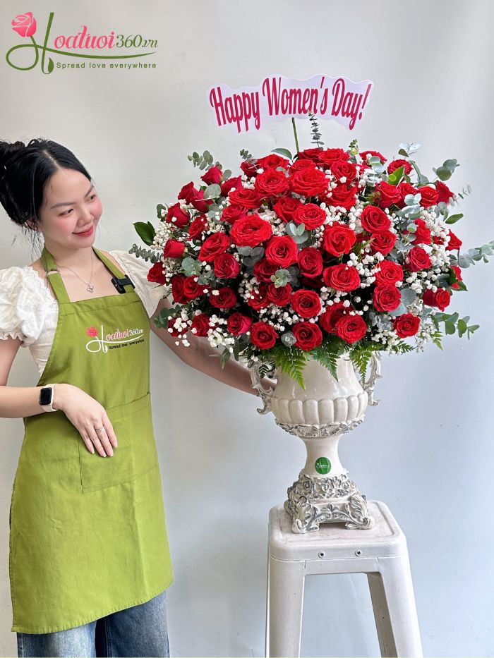Gửi Mẹ bình hoa tươi chúc mừng 8 tháng 3 về Bắc Kạn