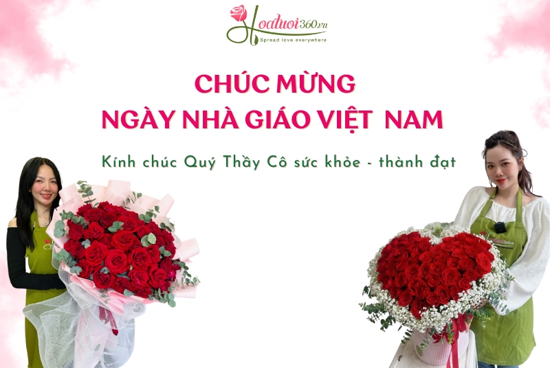 Lẵng hoa chúc mừng 20/11
