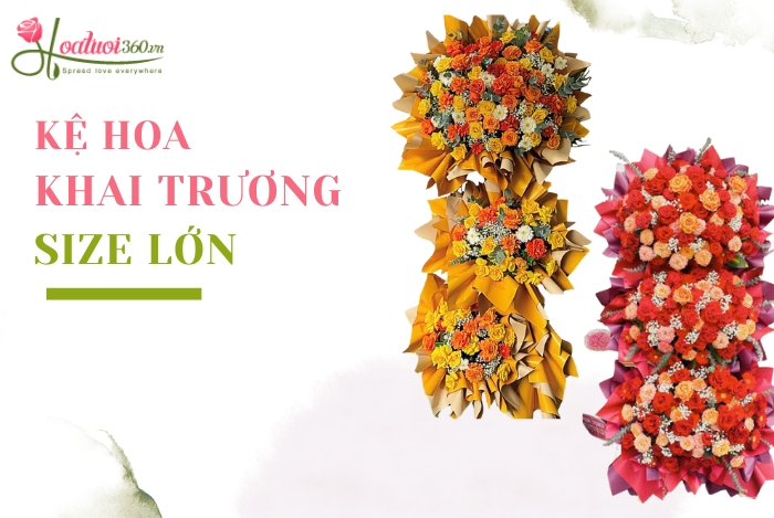 Kệ hoa tươi khai trương cỡ đại siêu hoành tráng