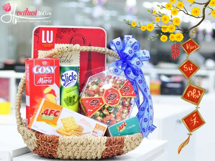 Giỏ quà tết giá rẻ mua tại shop quận 11
