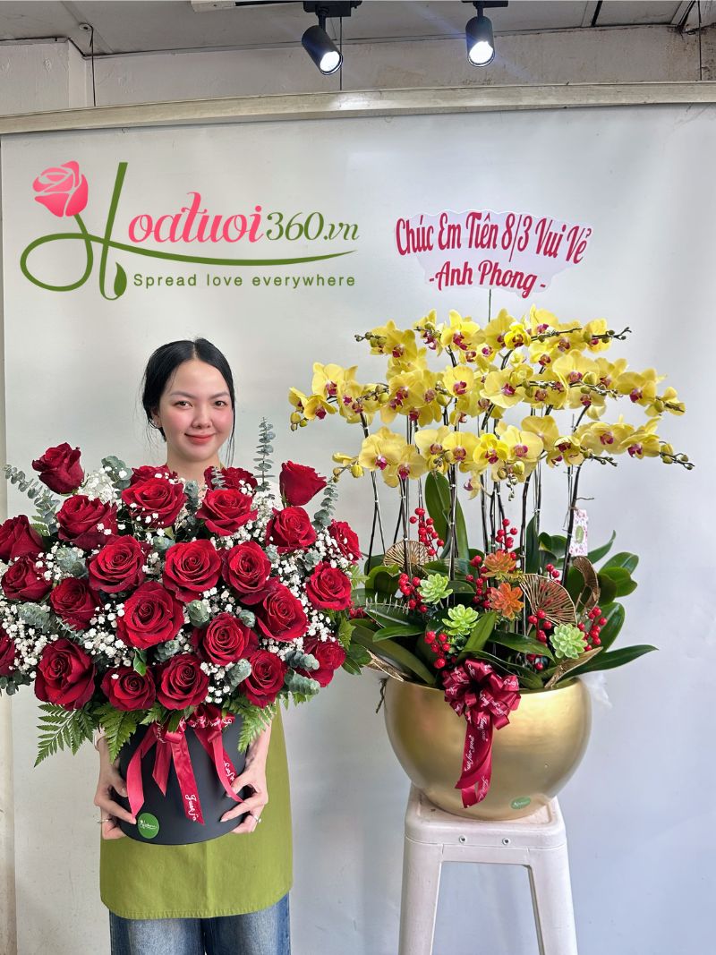 The perfect choice to send flower arrangement gifts to companies in Vietnam for Women's Day