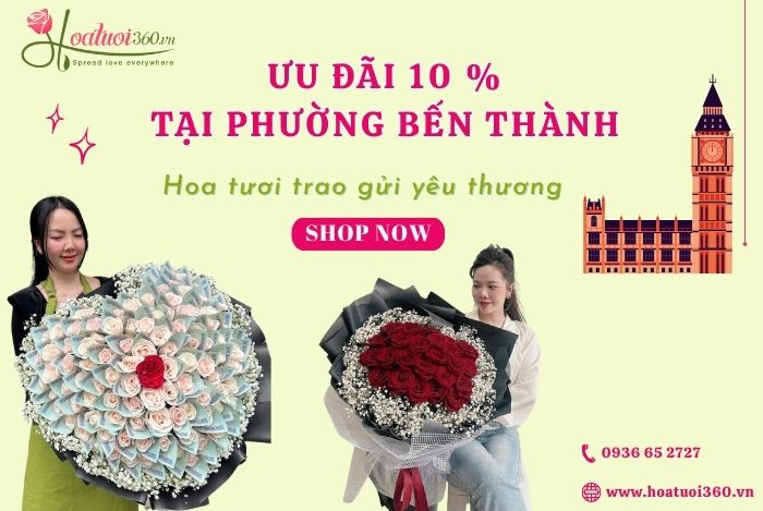 Khuyến mãi của shop hoa tươi phường Bến Thành