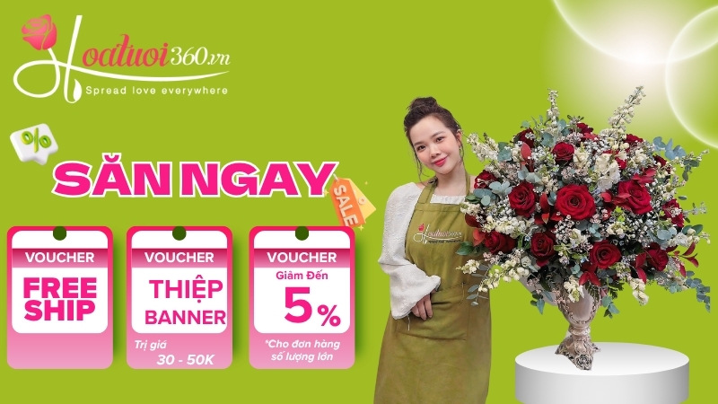 Ưu đãi khi mua hoa tại cửa hàng hoa tươi quận 8