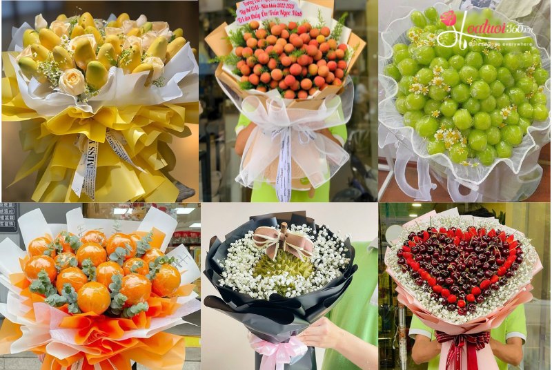Bó hoa trái cây xu hướng quà tặng thay thế hoa tươi 