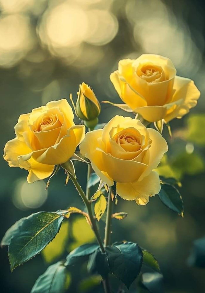 Ảnh hoa hồng vàng nhạt nhẹ nhàng