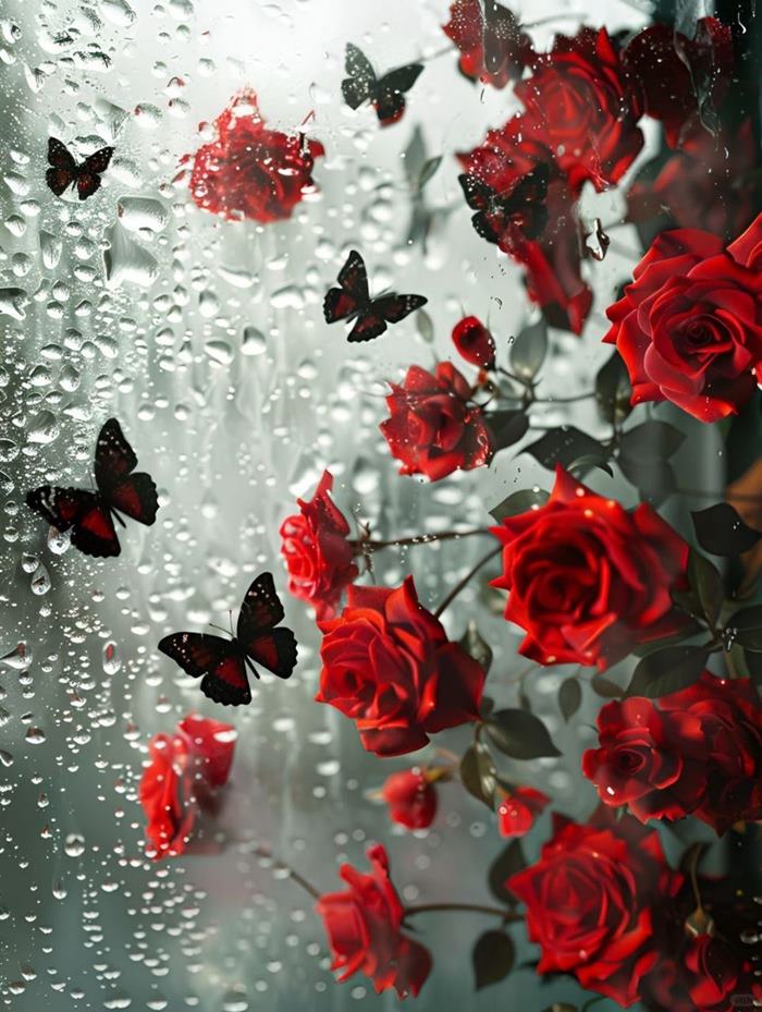 Ảnh hoa hồng 3D làm hình nền điện thoại