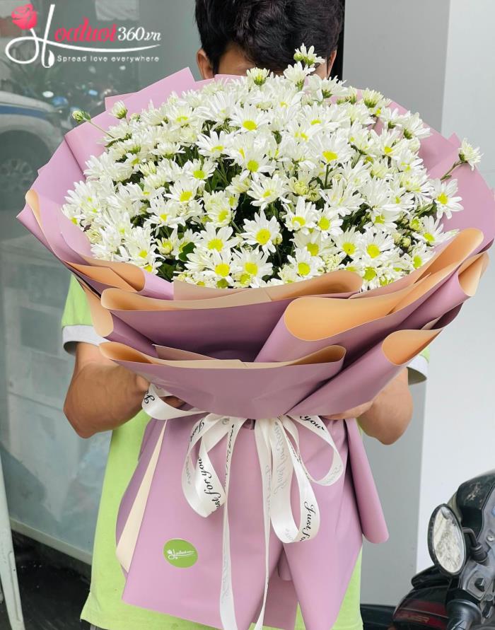Bó hoa cúc hoạ mi mừng tốt nghiệp, mừng sinh nhật bạn nữ