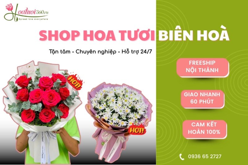 Cam kết chất lượng từ shop hoa Biên Hoà