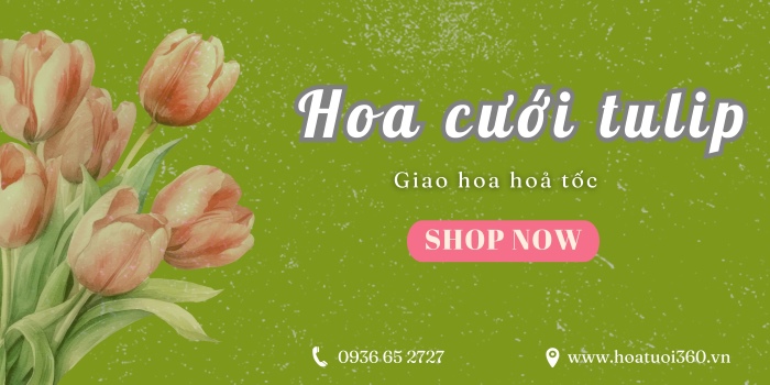 Đặt hoa cưới tulip online chỉ với 1 cú click tại Hoa Tươi 360