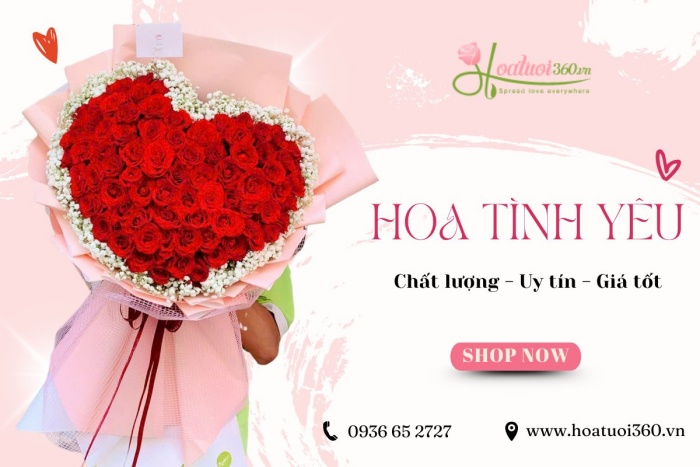 Mua hoa tình yêu đẹp tại shop hoa Tân Bình