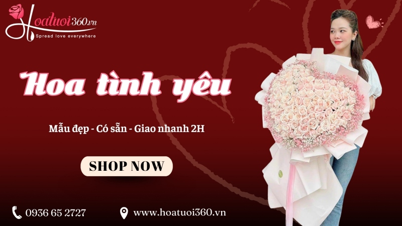 Địa chỉ đặt hoa tình yêu đẹp, giá tốt, chất lượng