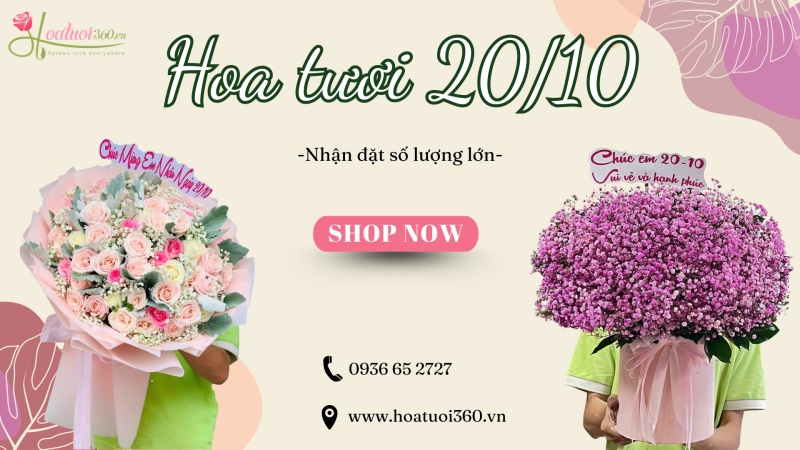 Địa chỉ mua hoa tươi 20/10 giá rẻ, chất lượng tại TPHCM