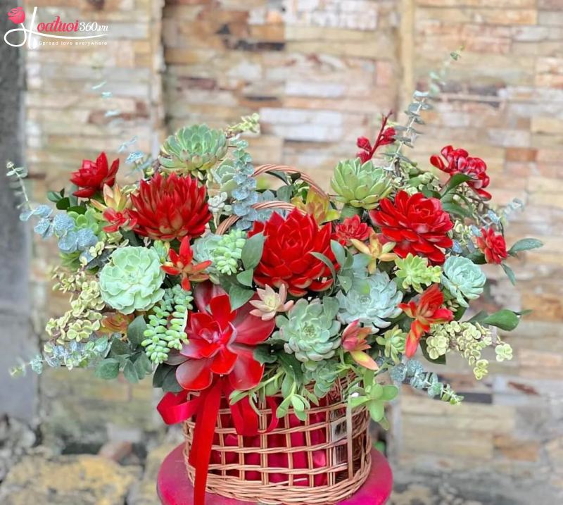 Giỏ sen đá Ngọn Đuốc Soi Đường