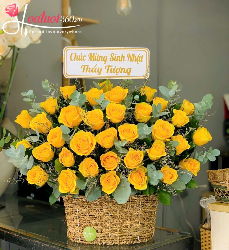 Giỏ hoa tặng tất niên, year end party