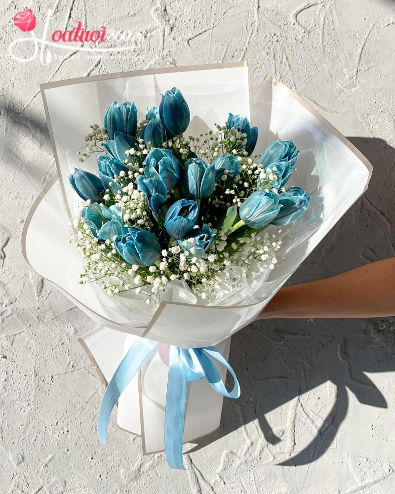Tulip xanh mix baby trắng