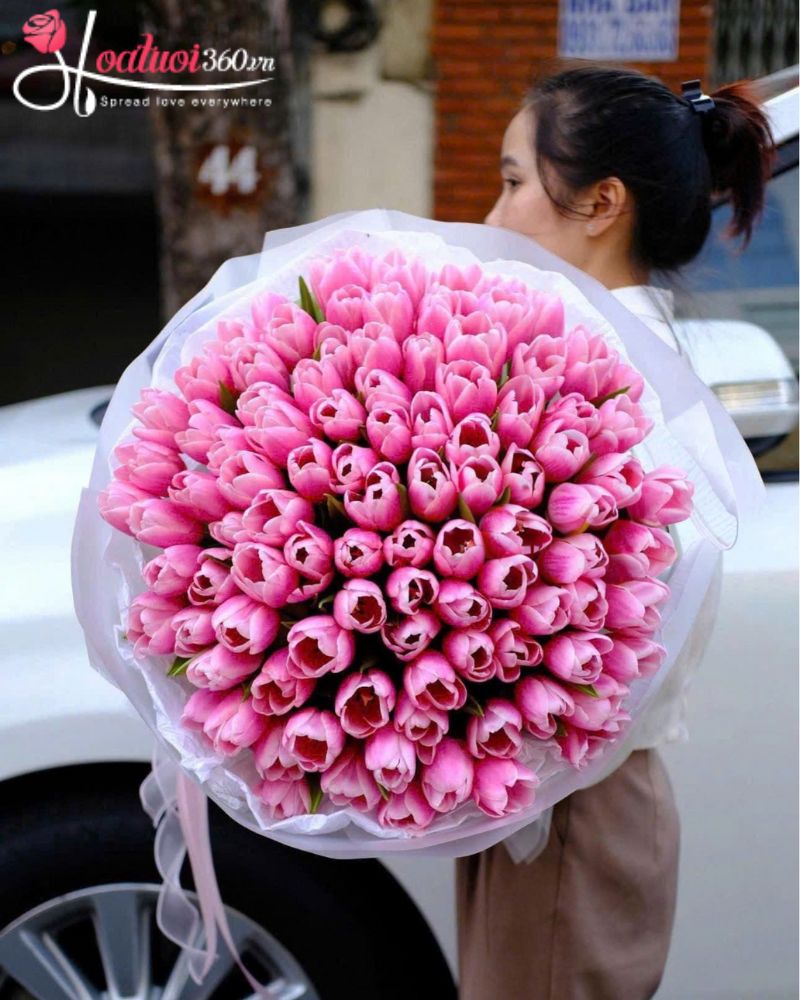 Mẫu hoa tulip làm hoa xin lỗi người yêu hoặc bạn đời