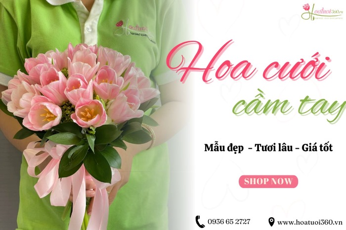 đặt hoa cầm tay cô dâu tại Hoa Tươi 360