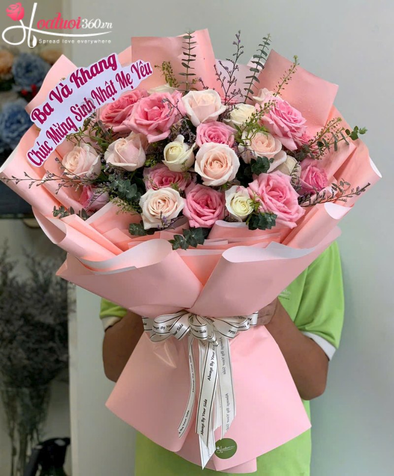Bó hoa hồng chúc mừng sinh nhật
