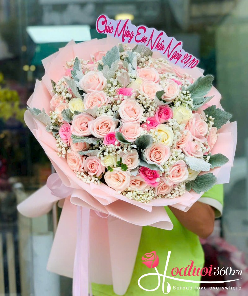 Bó hoa hồng tặng vợ ngày 20/10