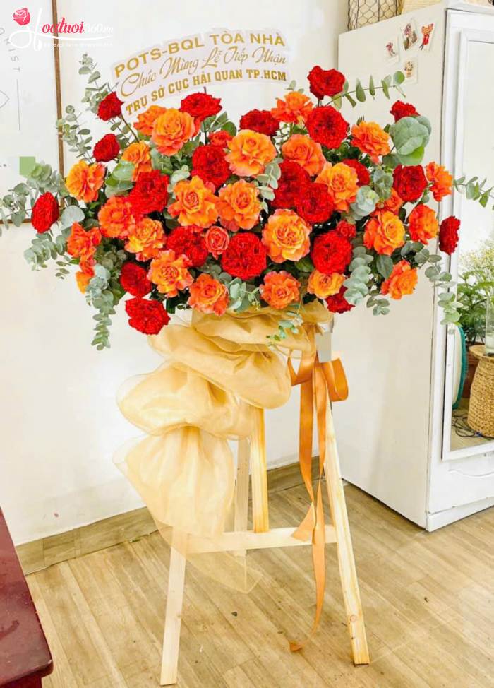 Kệ hoa tặng khai trương nhà xưởng phố nối A