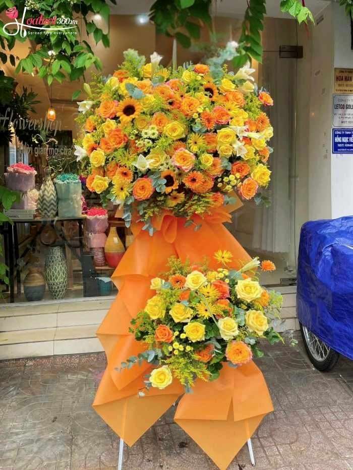 Kệ hoa chúc mừng tại tiệm hoa ở Nghi Sơn Thanh Hoá